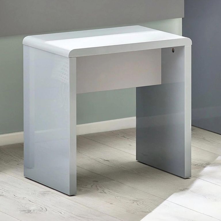 Manhattan Dressing Stool - Grey High Gloss