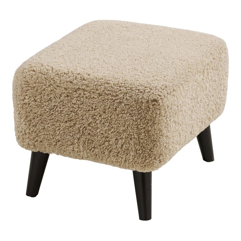 Lunaro Footstool - Light Brown - Fabric