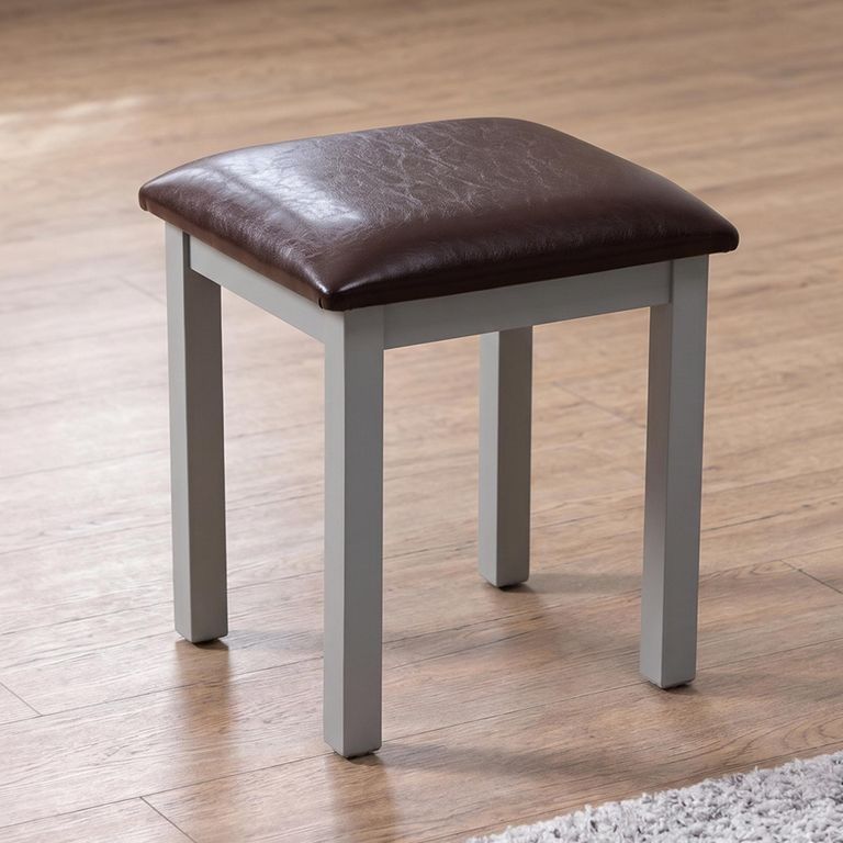 Melbourne French Grey Painted Square Dressing Stool