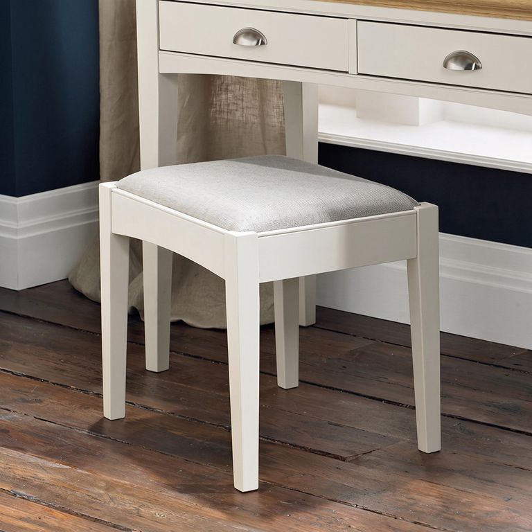 Hampstead Soft Grey Stool Pebble Grey Fabric