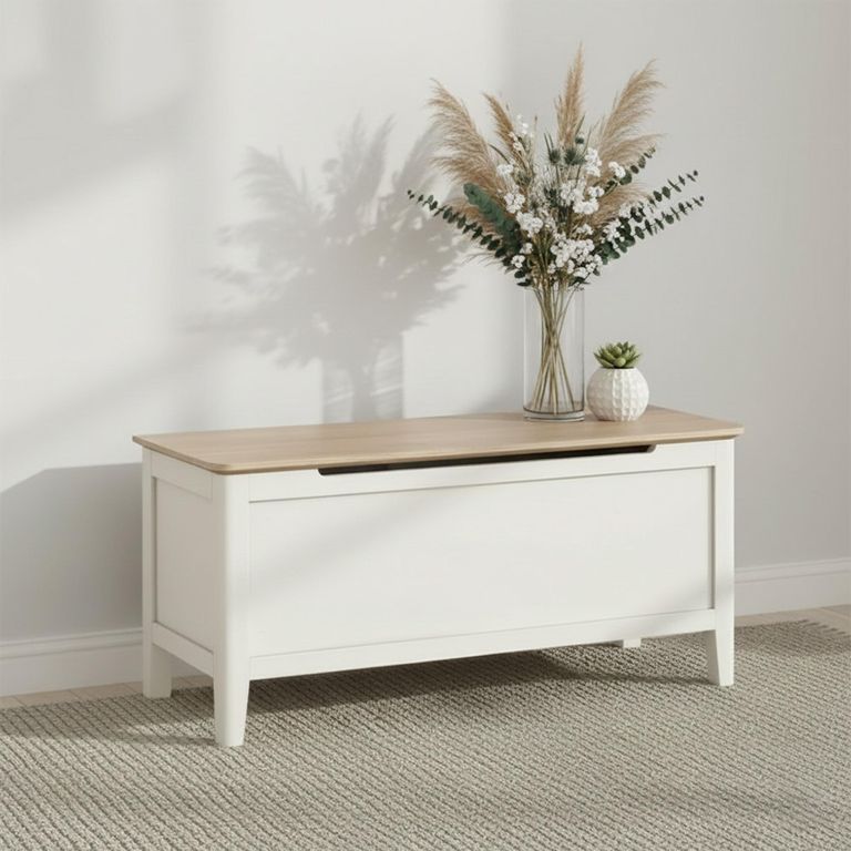 Marlow Blanket Box - White