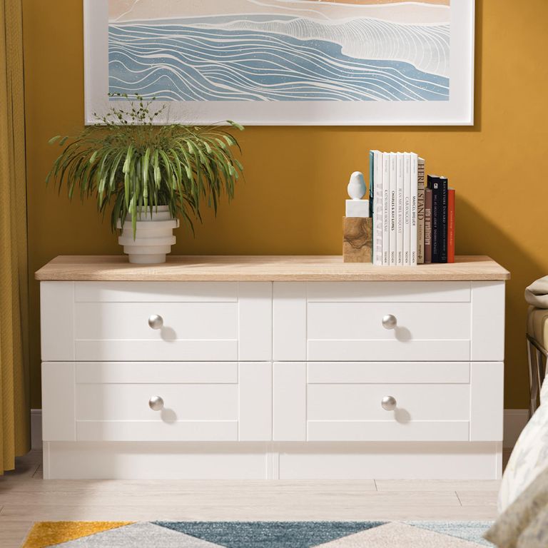 Sussex Bed Box - White and Oak