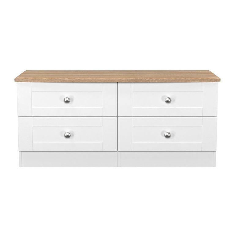 Sussex Bed Box - White and Oak
