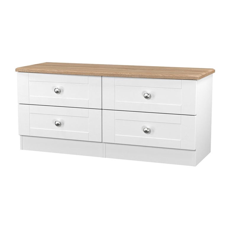 Sussex Bed Box - White and Oak