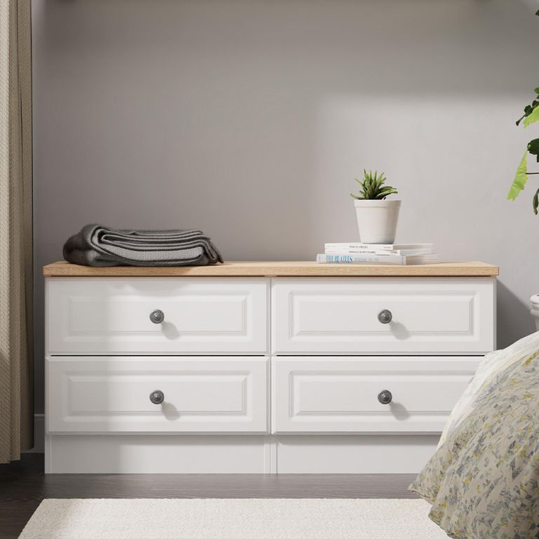 Norfolk Bed Box - White and Oak