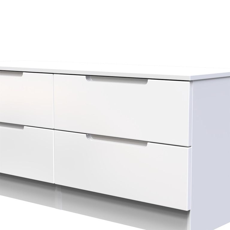 Milan Bed Box - White Gloss