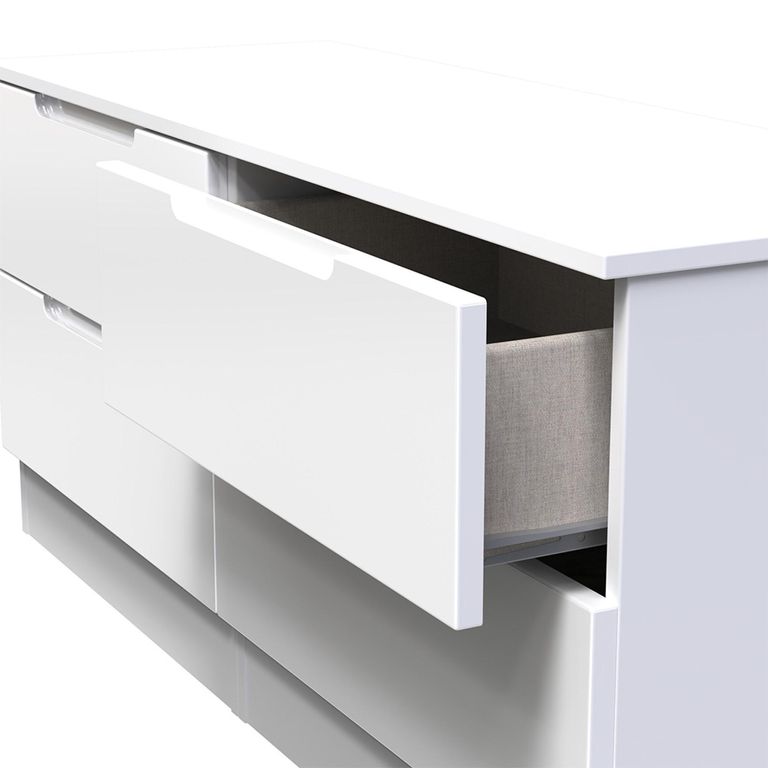 Milan Bed Box - White Gloss