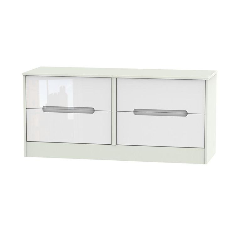 Monaco Bed Box - White Gloss and Cashmere