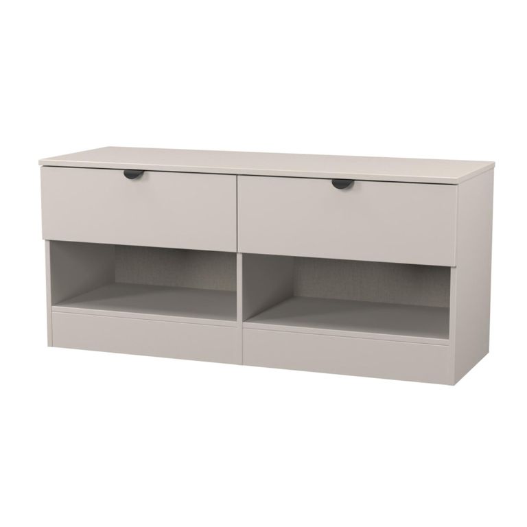 Bora Bed Box - 2 Drawer - Open Shelf - Kashmir Matt
