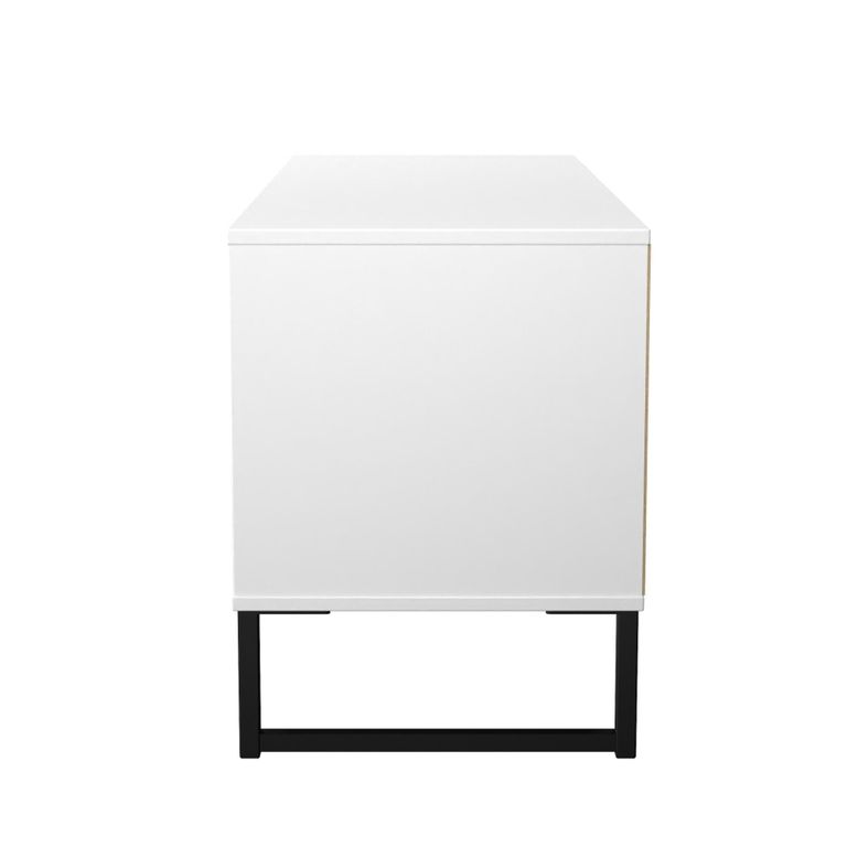 Fluted Bed Box - 4 Drawer - White Matt