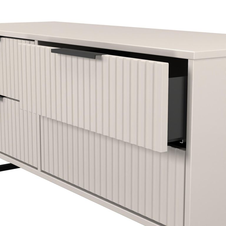 Fluted Bed Box - 4 Drawer - Kashmir Matt