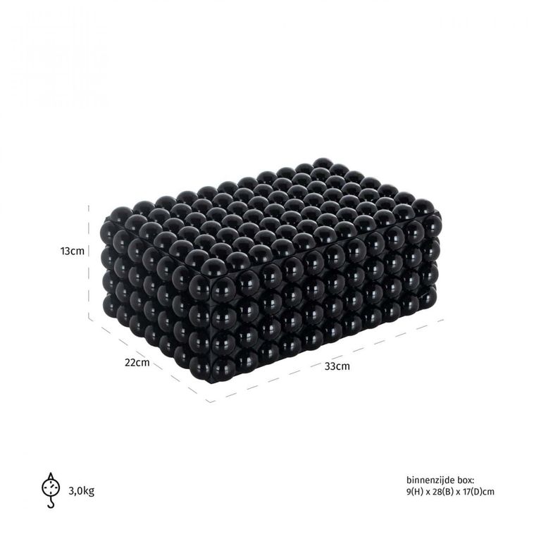 Bubble Black Large Jewellery Box