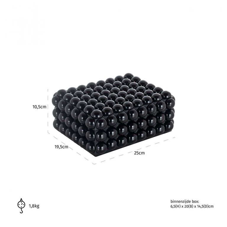 Bubble Black Small Jewellery Box