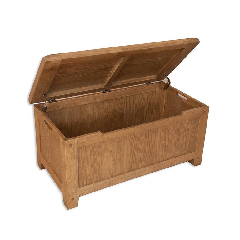 Melbourne Country Oak Storage Blanket Box - Rustic