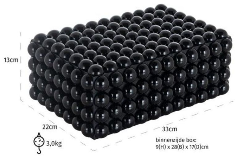 Bubble Black Large Jewellery Box