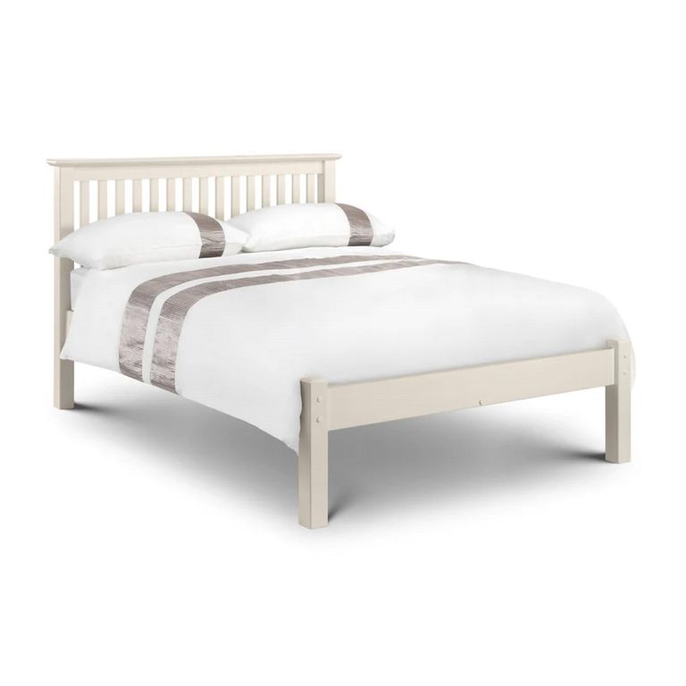 Barcelona Slatted Bed - White - Sizes Available