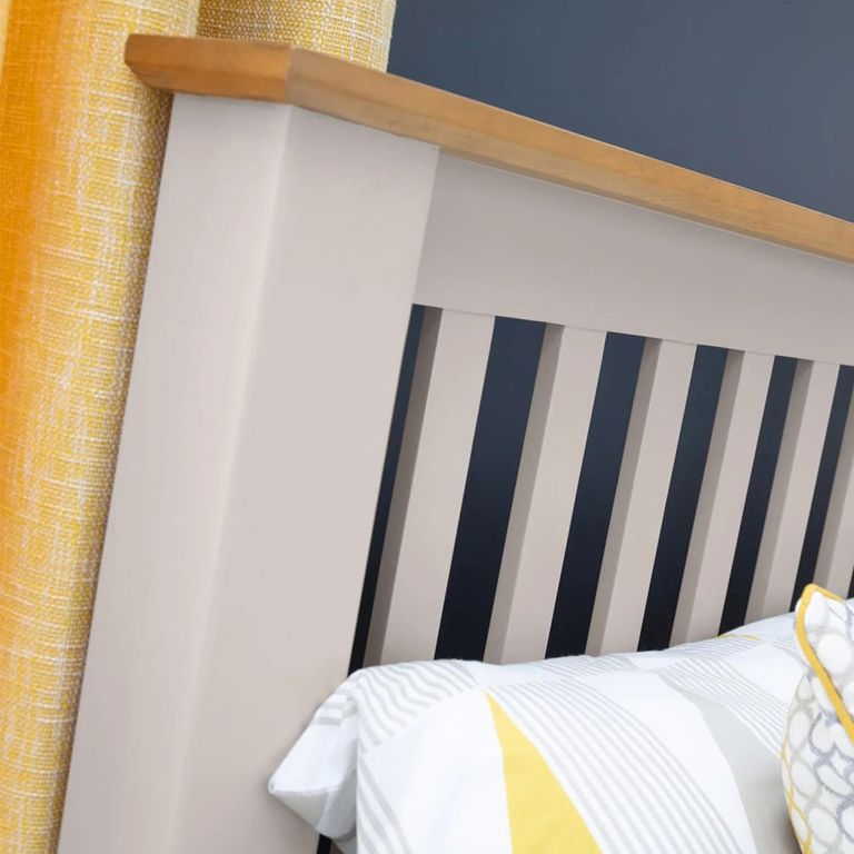 Richmond Bed - Slatted - Grey - Sizes Available