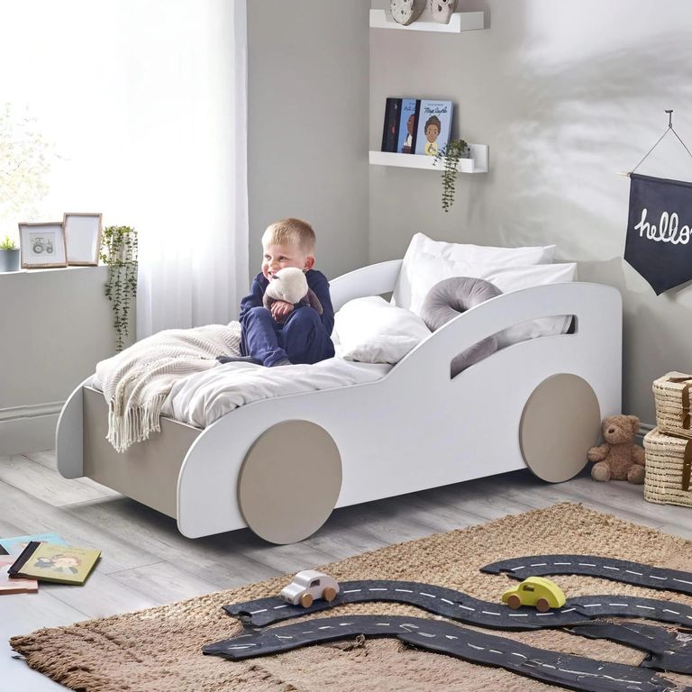 Atlantis Toddler Car Bed - White