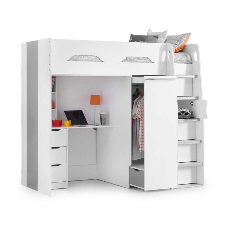 Pegasus Highsleeper Bed - White