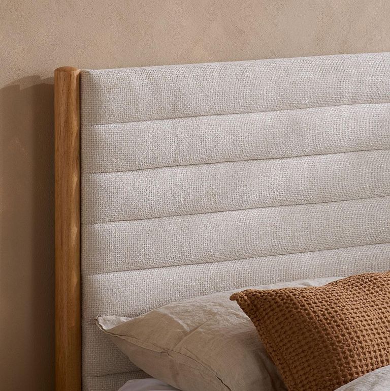 Arabella Bed - Grey Velvet Fabric - Sizes Available