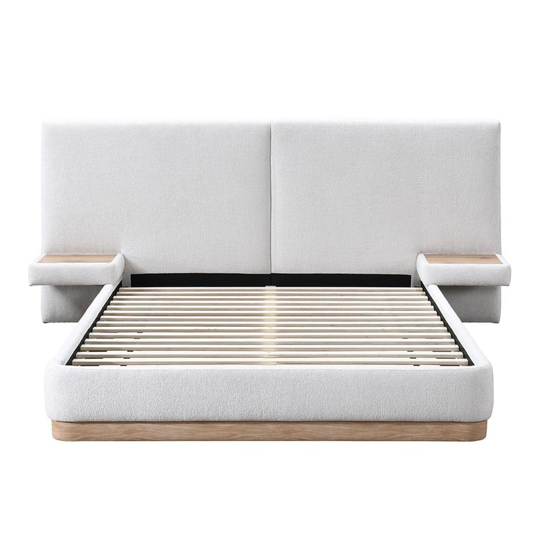 Como Bed - White Fabric - Sizes Available