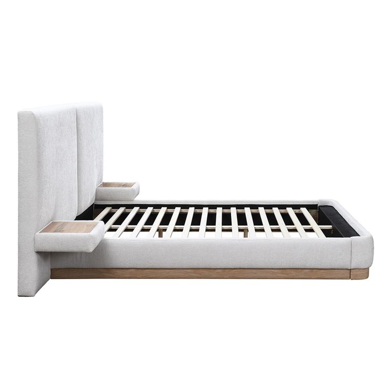 Como Bed - White Fabric - Sizes Available