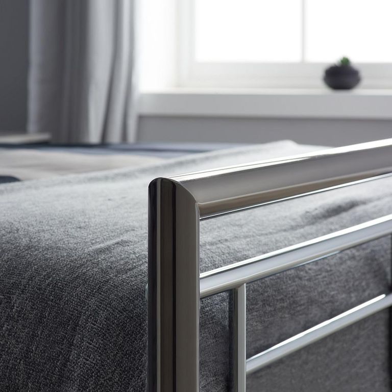 Montana Bed - Silver Metal - Sizes Available