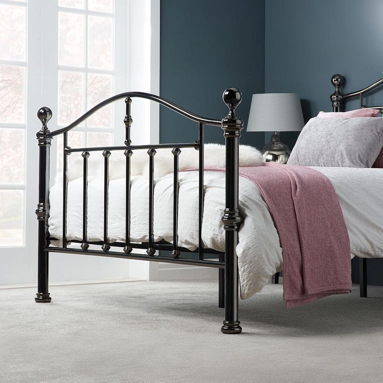 Victoria Bed - Silver Metal - Sizes Available