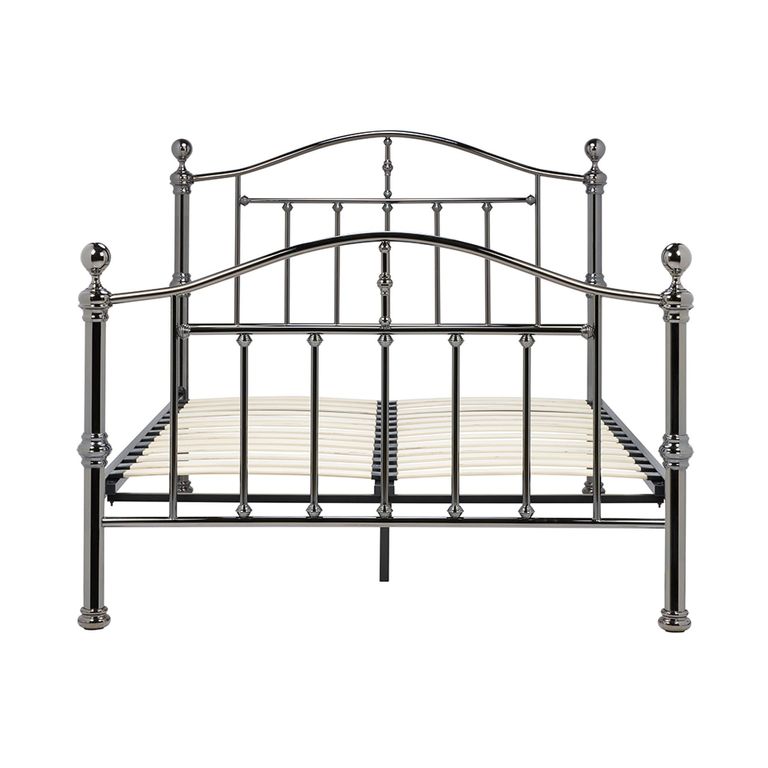 Victoria Bed - Silver Metal - Sizes Available
