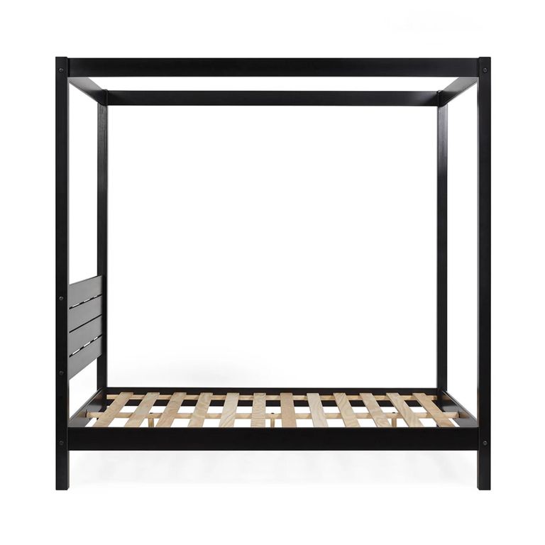 Roxanne 4 Poster Canopy Bed - Black - Sizes Available