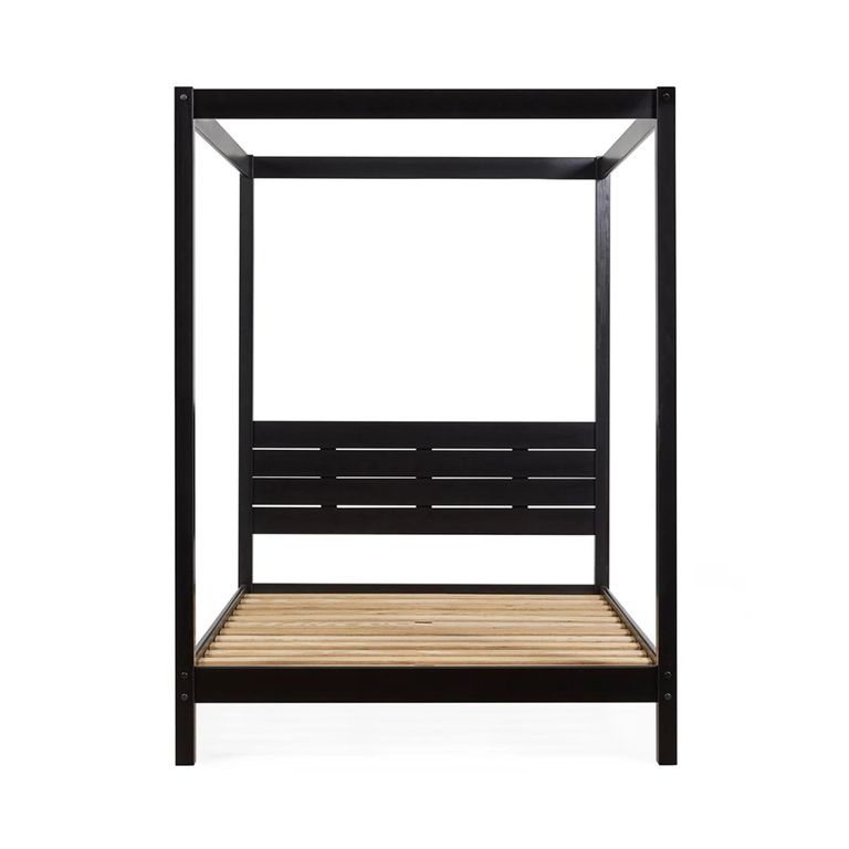 Roxanne 4 Poster Canopy Bed - Black - Sizes Available
