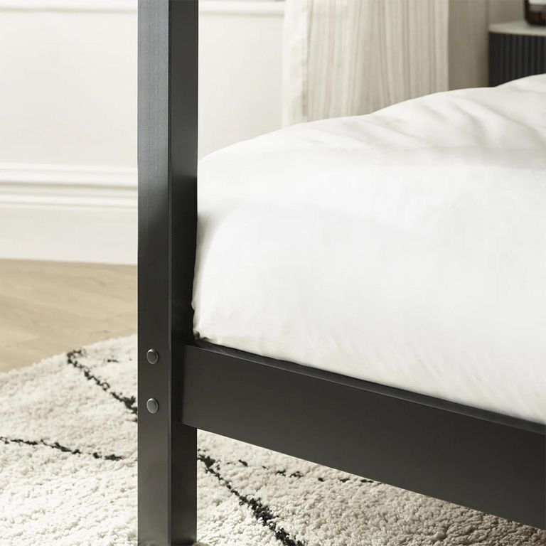 Roxanne 4 Poster Canopy Bed - Black - Sizes Available