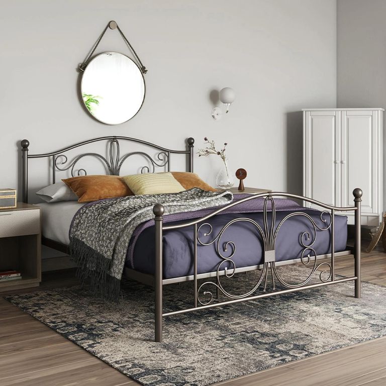 Bombay Metal Bed - Bronze - 4ft 6in Double - 3246228UK