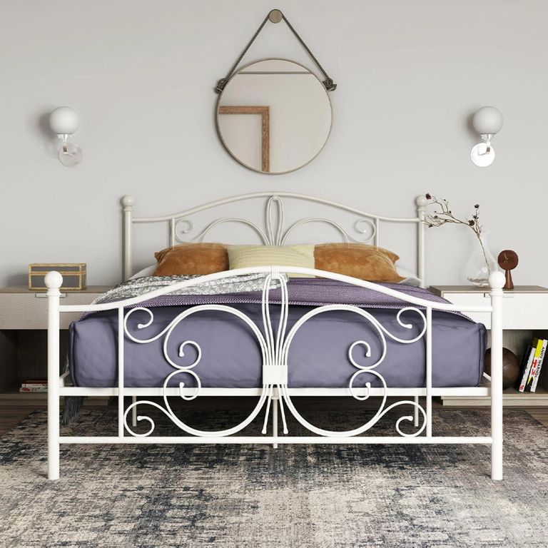 Bombay Metal Bed - White - Sizes Available - 3246198UK