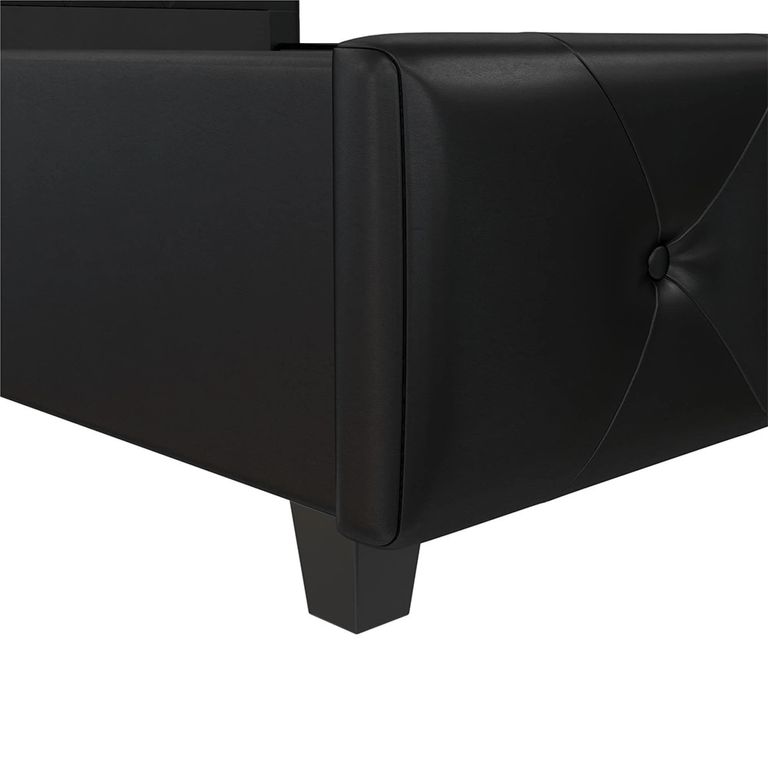 Dakota Fabric Bed - Black - Sizes Available - 4026009UK