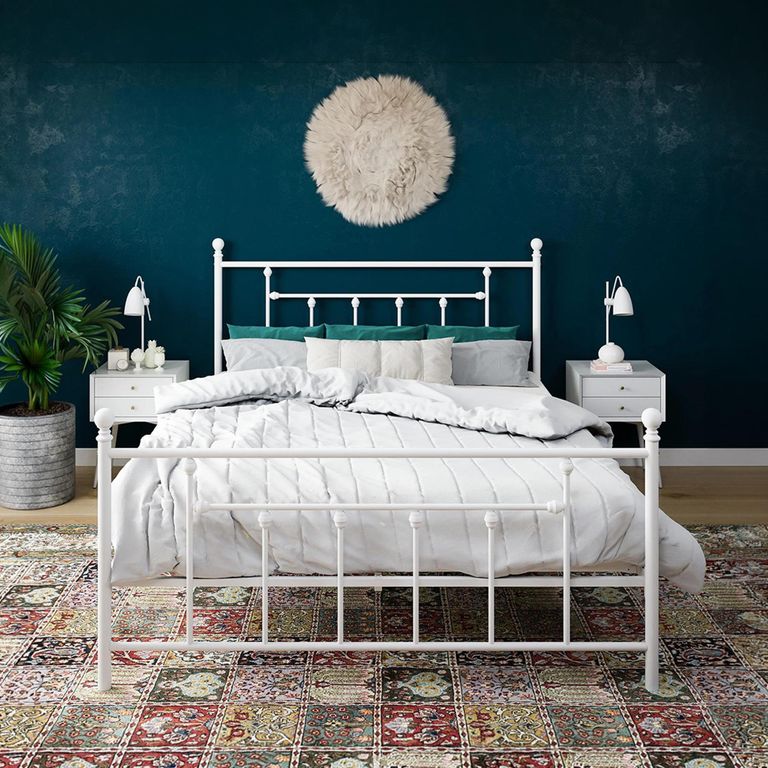Manila Metal Bed - White - Sizes Available - 3236198UK