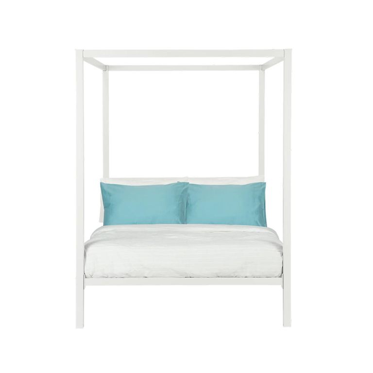 Modern Metal Bed - White - 4ft 6in Double - 4073139UK