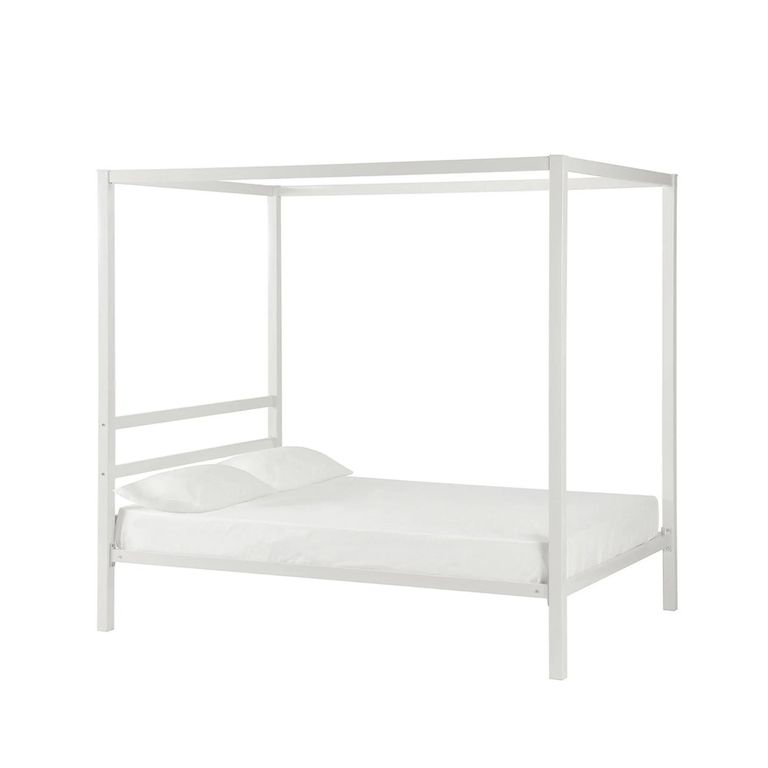 Modern Metal Bed - White - 4ft 6in Double - 4073139UK