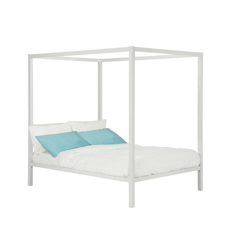 Modern Metal Bed - White - 4ft 6in Double - 4073139UK
