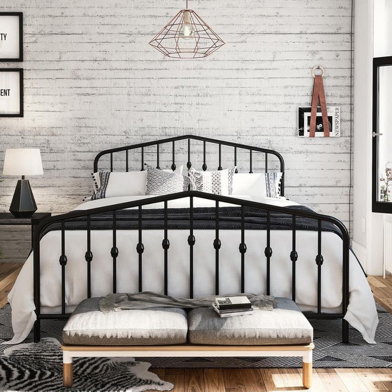 Novogratz Bushwick Metal Bed - Black - Sizes Available - 4044029NUK