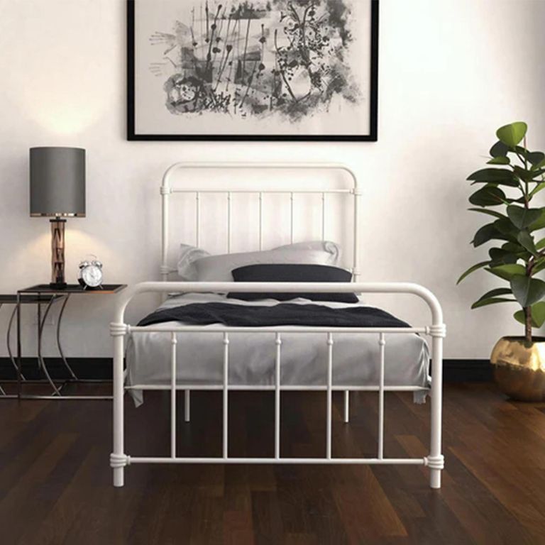 Wallace Metal Bed - White - Sizes Available - 4118119UK