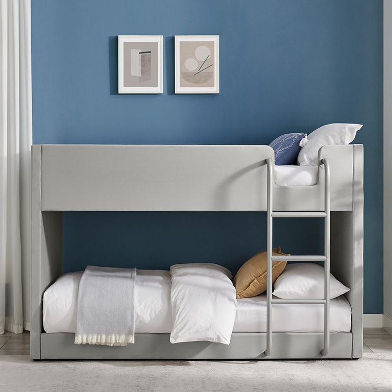 Ewin Bunk Bed - Grey Fabric