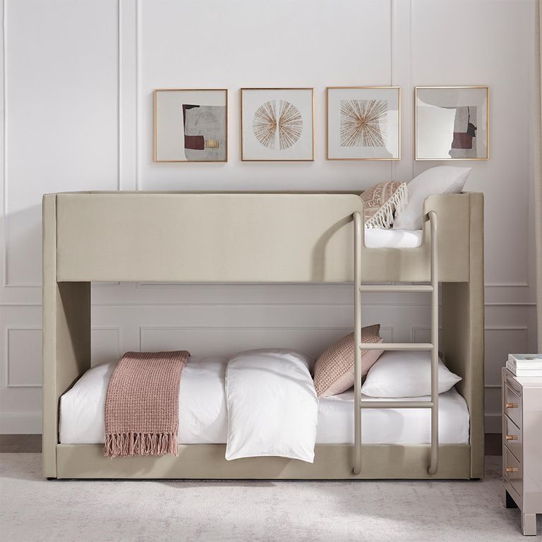 Ewin Bunk Bed - Taupe Fabric