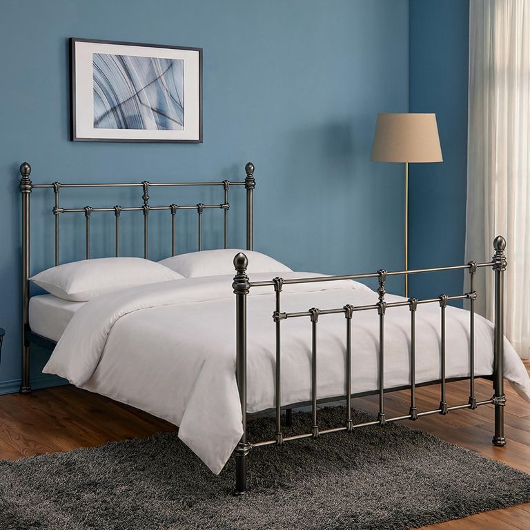 Fraser Bed - Black Nickel Metal - Sizes Available