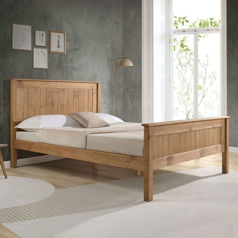 Travis Bed - Wooden - High Footend - Sizes Available