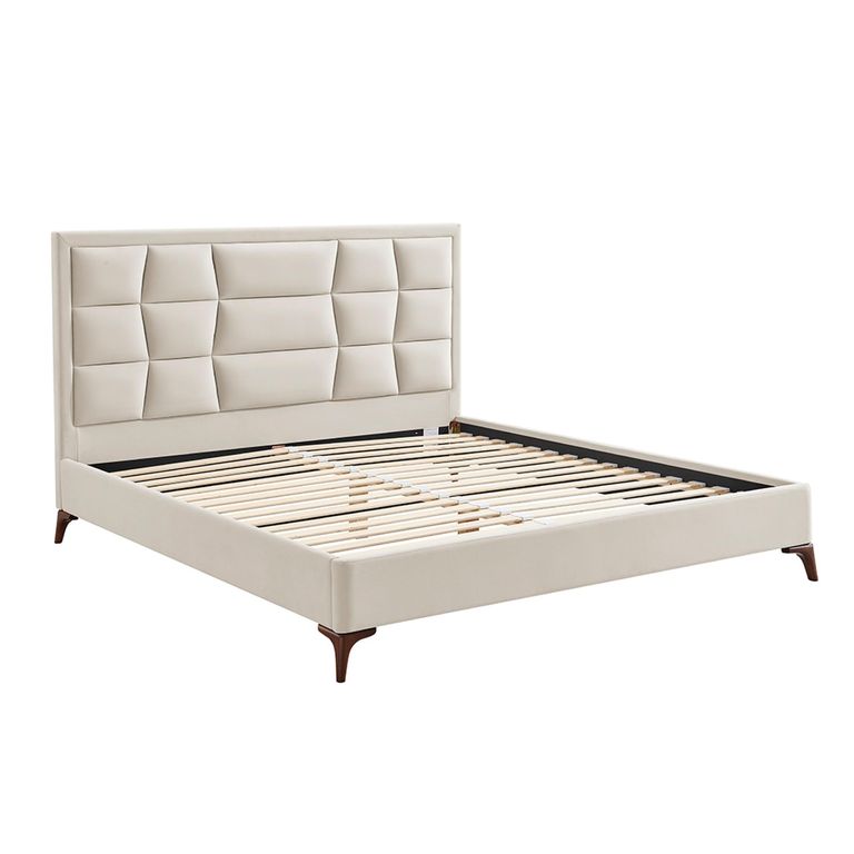 Clarke Bed - Natural Fabric - Sizes Available