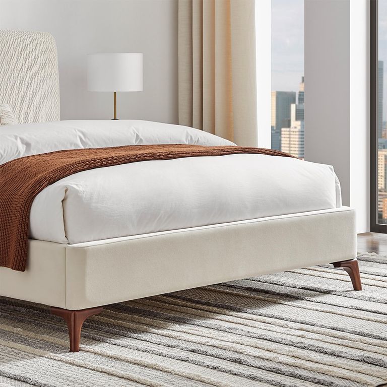 Davies Bed - Natural Fabric - Sizes Available