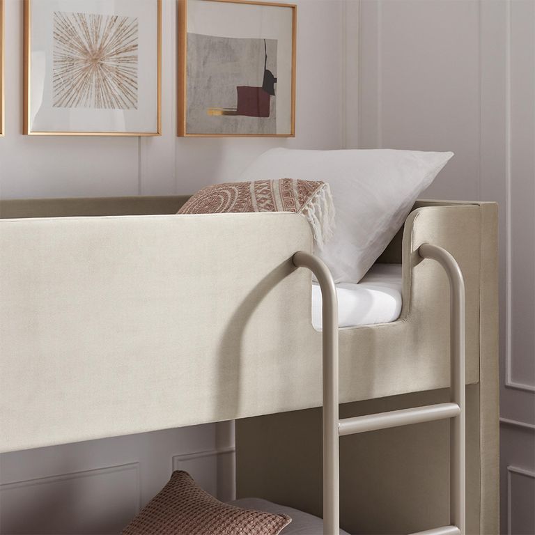 Ewin Bunk Bed - Taupe Fabric