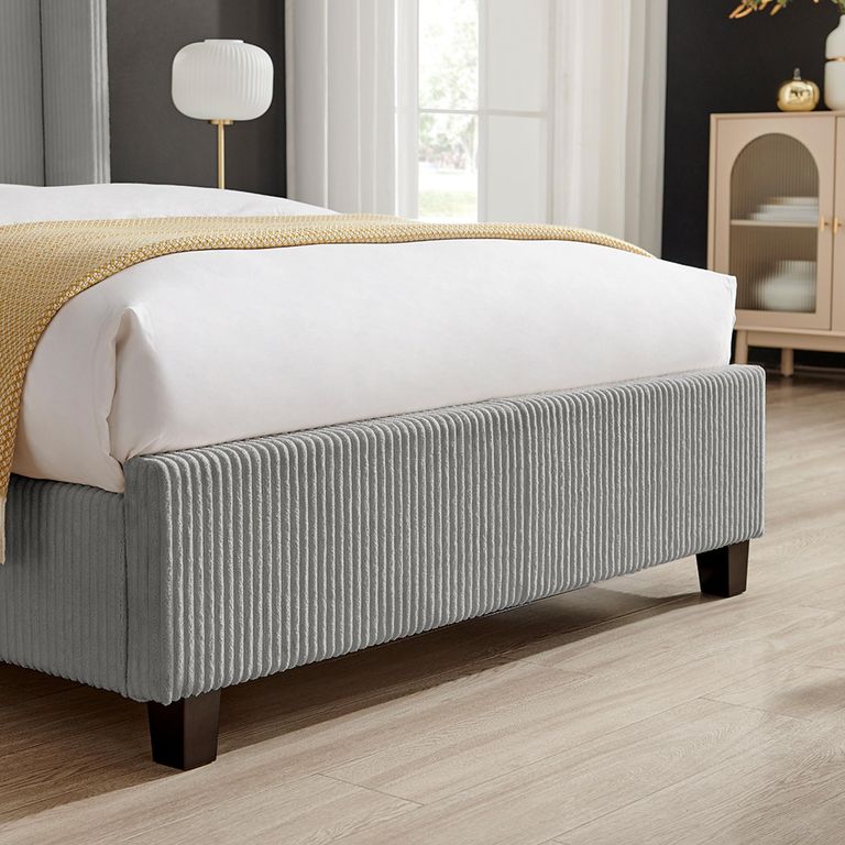 Gibson Bed - Grey Fabric - Sizes Available