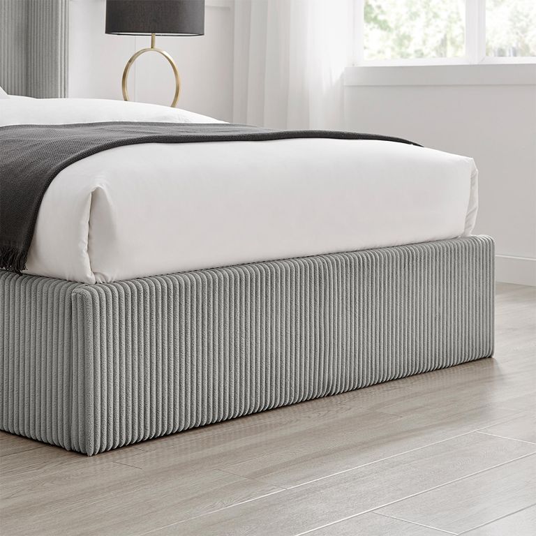 Gibson Ottoman Storage Bed - Grey Fabric - Sizes Available